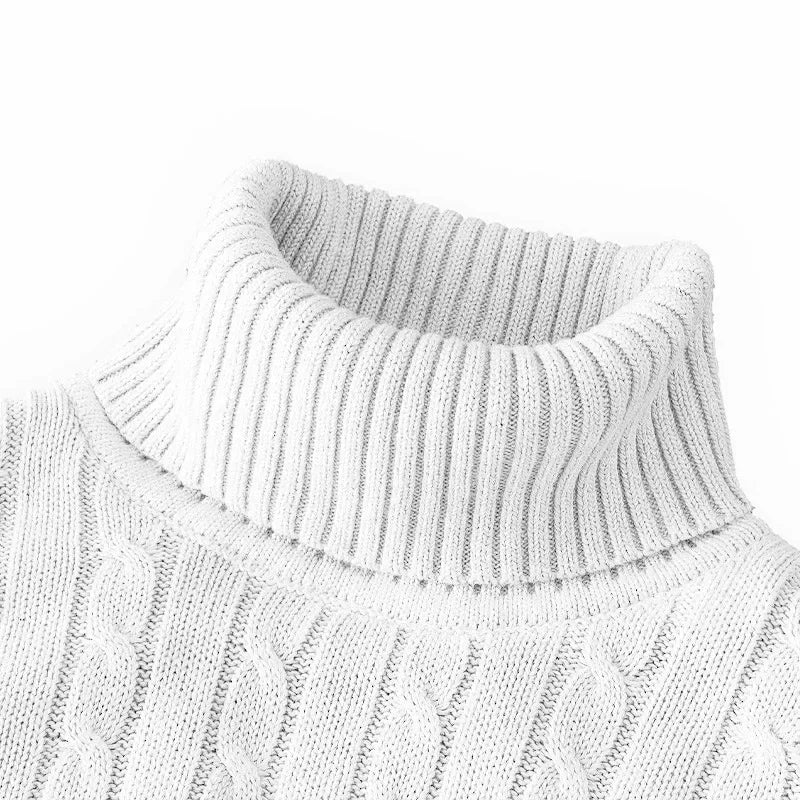 Men’s Slim Turtleneck Sweater, Lightweight Ribbed Knit Long Sleeve Pullover