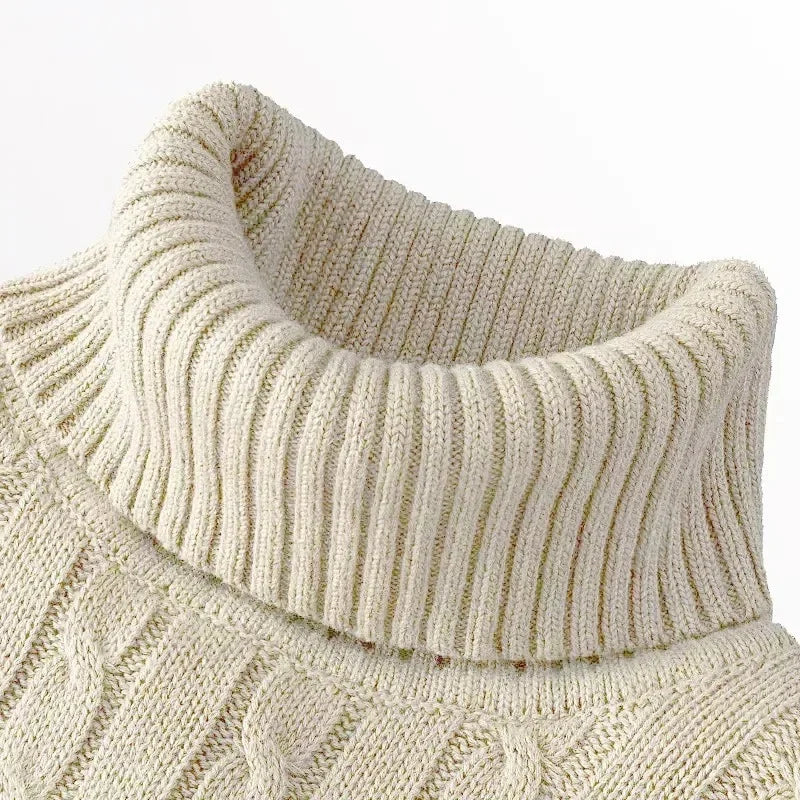 Men’s Slim Turtleneck Sweater, Lightweight Ribbed Knit Long Sleeve Pullover