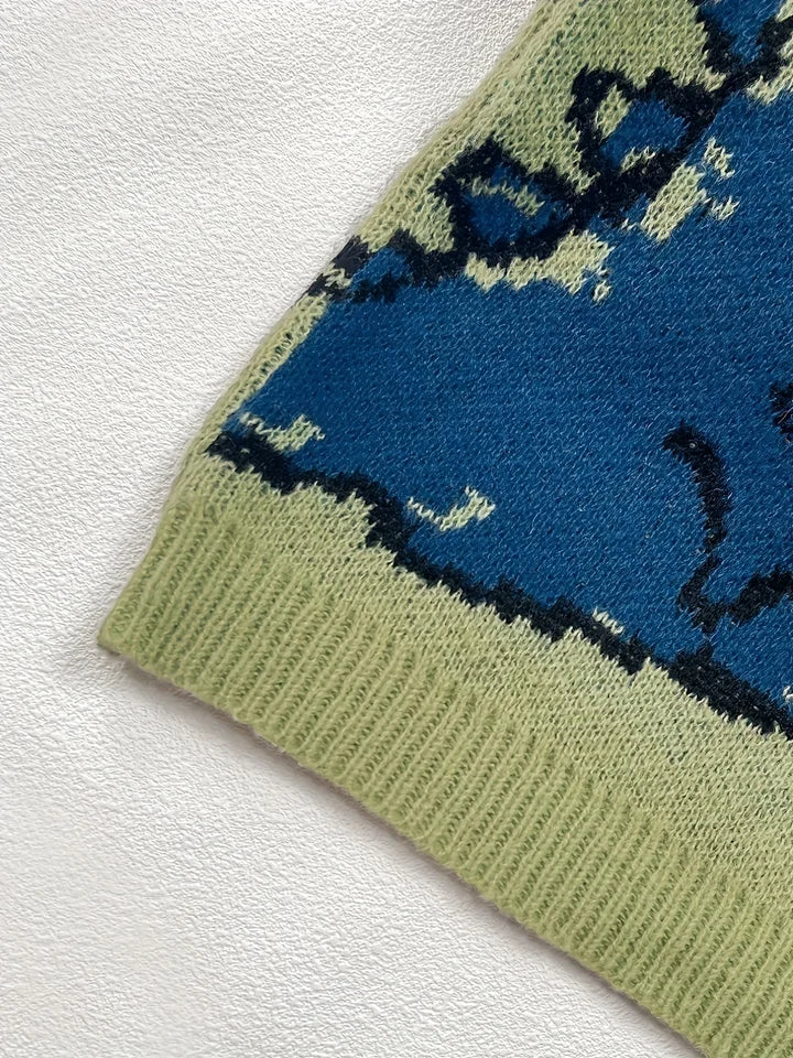 Oversized Dinosaur Knit Sweater for Women – Cozy Long Sleeve Pullover