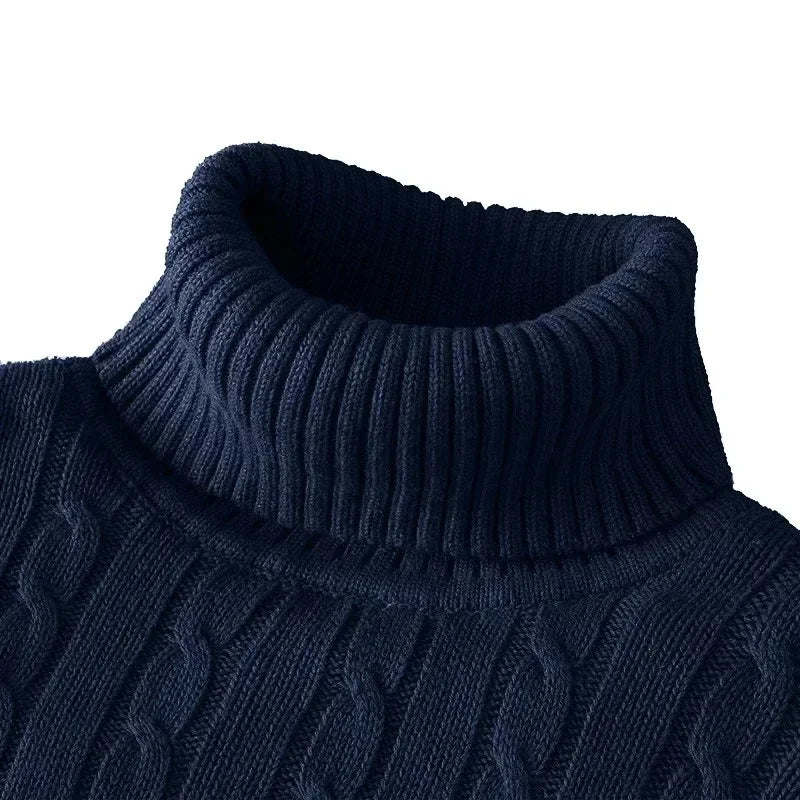 Men’s Slim Turtleneck Sweater, Lightweight Ribbed Knit Long Sleeve Pullover